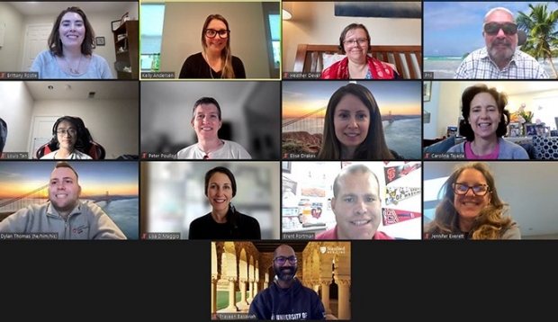 Zoom screenshot of members of Stanford's Disabilities Patient Family Advisory Council